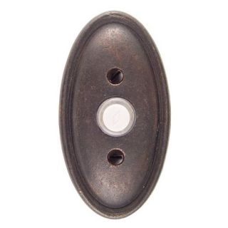 Emtek Lost Wax Cast Bronze Oval Lighted Doorbell Button   Doorbells