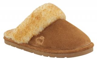 Lamo Womens Scuff Slippers   Chestnut Suede   Womens Slippers
