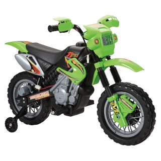 Fun Wheels Dirt Bike Battery Operated Riding Toy   Green   Battery Powered Riding Toys