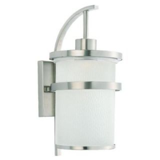 Sea Gull Eternity Outdoor Wall Light   20.75H in. Brushed Nickel   Outdoor Wall Lights