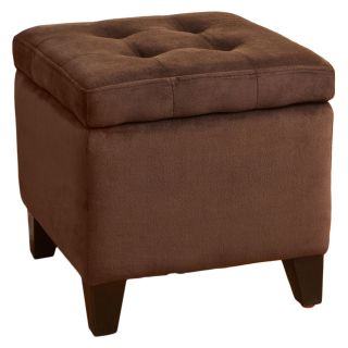 Best Selling Home Decor Microfiber Square Storage Ottoman with Tufting   Ottomans