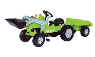 Big Jimmy Loader Tractor with Trailer Pedal Riding Toy   Pedal Toys