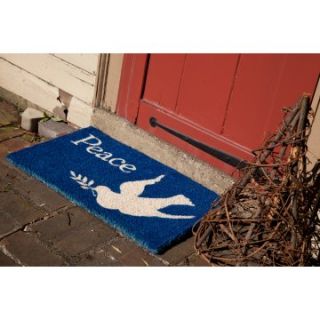 Peace Dove Hand 18s30 Woven Coir Doormat   Outdoor Doormats