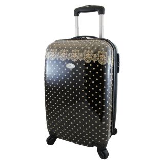 Polka Dot Romance 2 Piece Carry On Locking Luggage Set   Luggage Sets