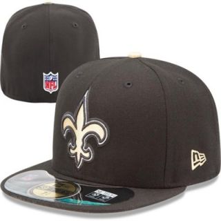 New Era New Orleans Saints Black 2012 2013 Sideline 59FIFTY Fitted Hat