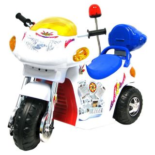 EZ Riders White Knight Motorcycle Battery Powered Riding Toy   Battery Powered Riding Toys