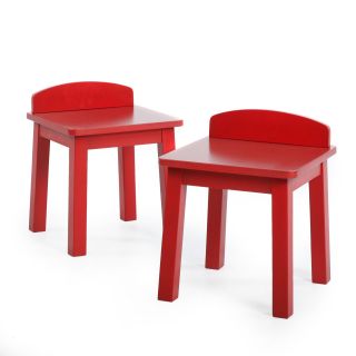Classic Playtime Stool   Licorice Red   Set of 2   Chairs