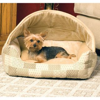 K&H Pet Products Lounge Patchwork Hooded Sleeper   20 x 25 in.   Dog Beds