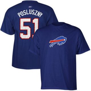 Reebok Buffalo Bills #51 Paul Posluszny Navy Blue Scrimmage Gear T shirt