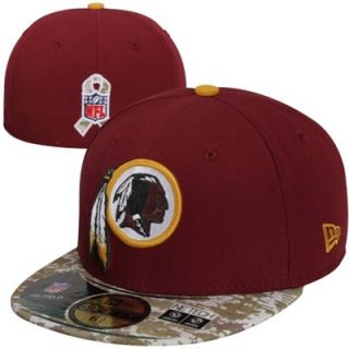New Era Washington Redskins Youth Salute to Service Fitted Hat   Burgundy