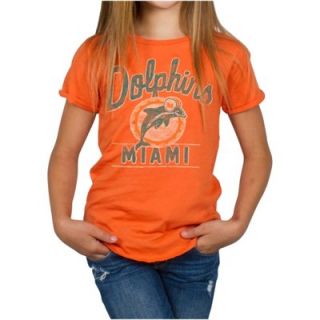 Junk Food Miami Dolphins Youth Girls Kickoff T Shirt   Orange