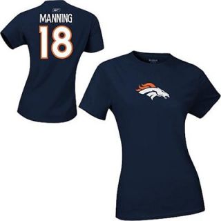 Denver Broncos Peyton Manning Womens Name & Number Team Color T Shirt