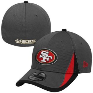 New Era San Francisco 49ers Training Replica 39THIRTY Flex Hat   Graphite