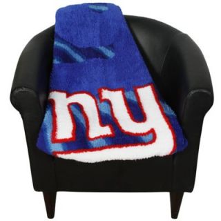 New York Giants 50 x 60 Sherpa Throw Blanket   Royal Blue