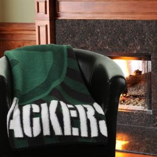 Green Bay Packers 50 x 60 Strobe Sherpa Blanket   Green