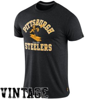 Nike Pittsburgh Steelers Retro Tri Blend T Shirt   Black