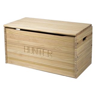 Little Colorado Solid Wood Toy Storage Chest with Carved Personalization   Toy Storage