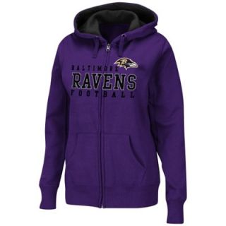 Baltimore Ravens Womens Deep Post III Full Zip Hoodie   Purple