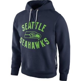 Nike Seattle Seahawks Washed Pullover Hoodie   College Navy