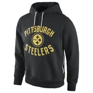 Nike Pittsburgh Steelers Washed Pullover Hoodie   Black