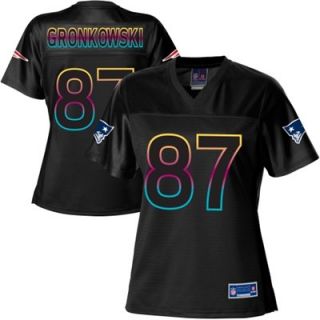 Pro Line Womens New England Patriots Rob Gronkowski Fashion Jersey   Black
