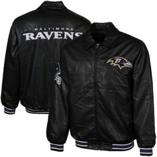 Baltimore Ravens Fashion Faux Leather Jacket   Black