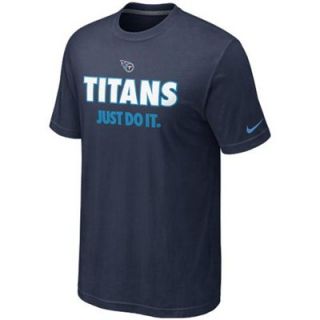 Nike Tennessee Titans Just Do It T Shirt   Navy Blue  