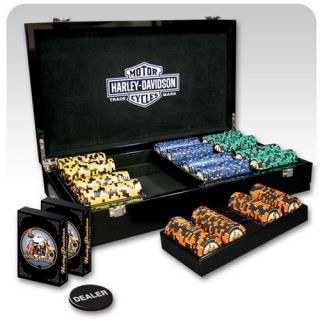 Harley Davidson Pin up Poker Set   Poker Accessories