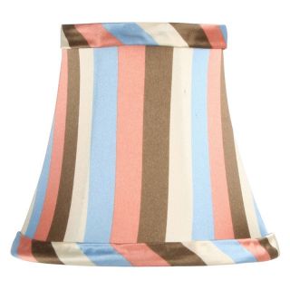 Livex S303 Multi Color Striped Silk Bell Clip Chandelier Shade   Lamp Shades