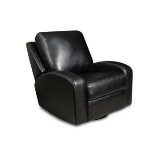 Chelsea Home New Jersey Swivel Glider Recliner Chair   Thomas Black   Leather Recliners