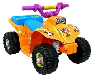 Orange Four Wheeler Battery Powered Riding Toy   Battery Powered Riding Toys