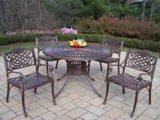 Oakland Living Sunray 48 in. Mississippi Patio Dining Set   Seats 4   Patio Dining Sets