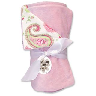Trend Lab Paisley Park with Pink Velour Receiving Blanket   Baby Blankets