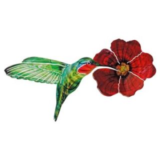 Garden Hummingbird Indoor / Outdoor Light Reflective Wall Art   Outdoor Wall Art