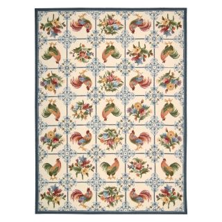Nourison Country Heritage H319 Area Rug   Ivory/Blue   Area Rugs