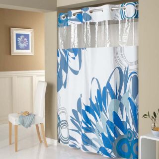 Hookless Floral Design PEVA Vinyl Shower Curtain   Shower Curtains