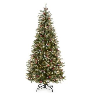 Snowy Dunhill Slim Pre lit Christmas Tree   Christmas