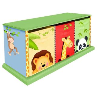 Teamson Design Sunny Safari 3 Drawer Storage Bench   Toy Storage