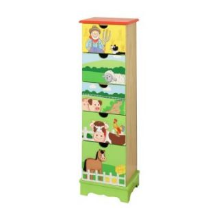 Teamson Design Happy Farm 5 Drawer Cabinet   Kids Dressers and Chests