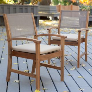Belham Living Whitman Outdoor Dining Chair   Set of 2   Outdoor Dining Chairs