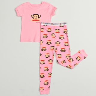Paul Frank Girls' Pink Monkey Face Cotton Two piece Pajama Set FINAL SALE Paul Frank Girls' Pajamas