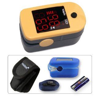 Fingerpulsoximeter MD300C1 mit LED Anzeige *Farbe gelb Drogerie & Körperpflege
