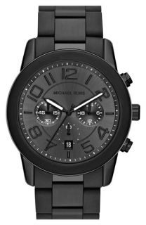 Michael Kors Large Runway Blacked Out Chronograph Watch, 45mm