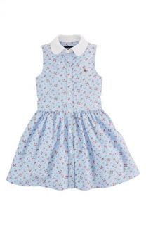 Ralph Lauren Floral Oxford Dress (Toddler Girls)