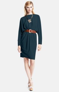 Maggy London Gathered Luster Crepe Dress