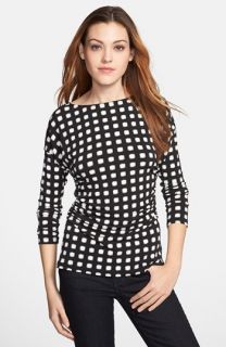 Vince Camuto Dabs Ruched Boatneck Top