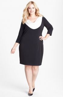 Calvin Klein Sequin Cowl Neck Sheath Dress (Plus Size)