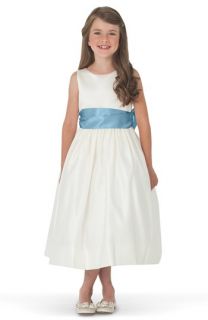 Us Angels Ivory Satin Tank Dress (Toddler, Little Girls & Big Girls)