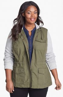 Lucky Brand French Terry Military Jacket (Plus Size)