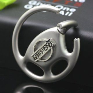 new High Quality Metal Nissan Steering Wheel Car Keychain Key Ring with Gift Box 